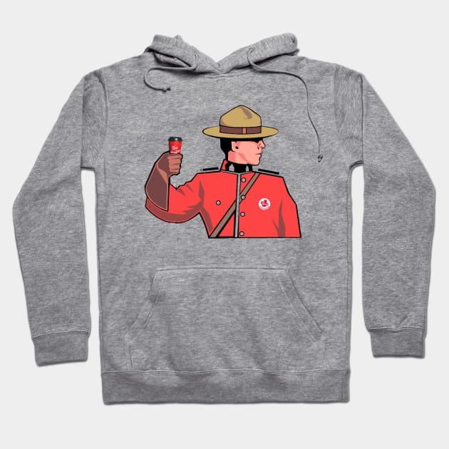 Mountie on a Timmies Run Hoodie by Notfit2wear